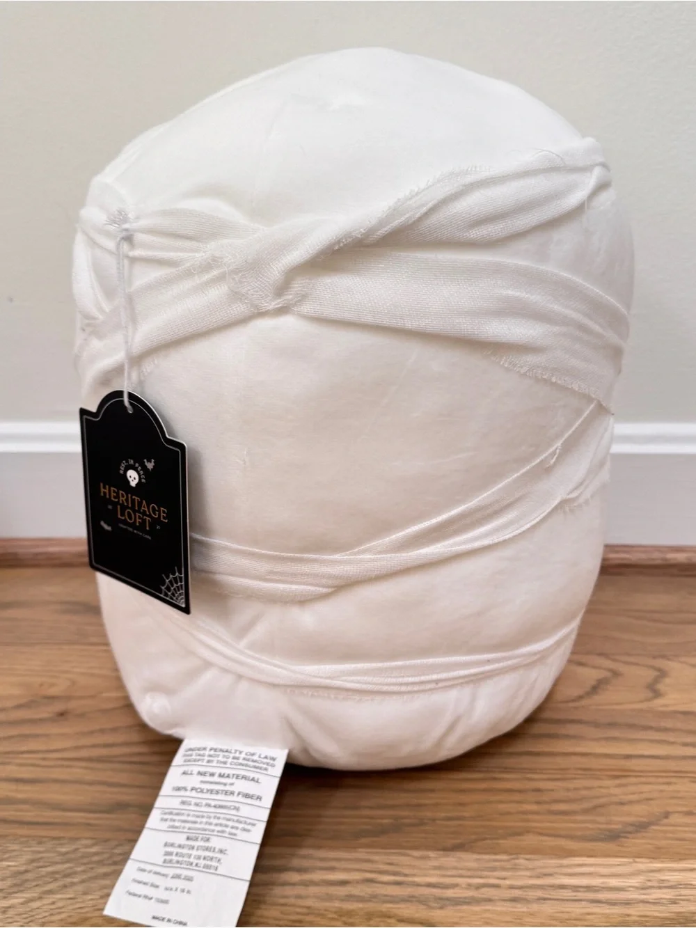 NEW Heritage Loft Mummy Halloween Pillow